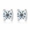 Cartier C DE Earrings in 18K White Gold With 1 Brilliant-Cut Diamond